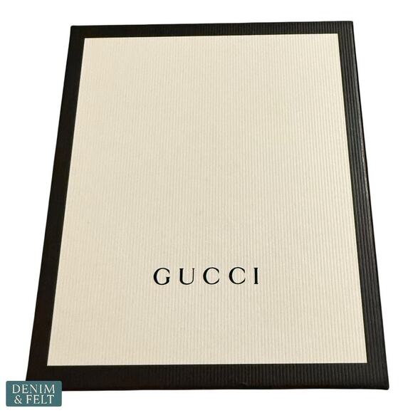 Gucci GG Supreme Leather Belt Black/Brown Reversible Silver Buckle Size 75/30 - Picture 13 of 13